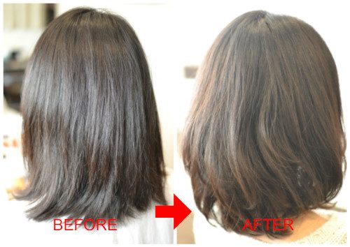 (R)伸ばし中で変化のないマンネリヘアにふんわりデジタルパーマ♪