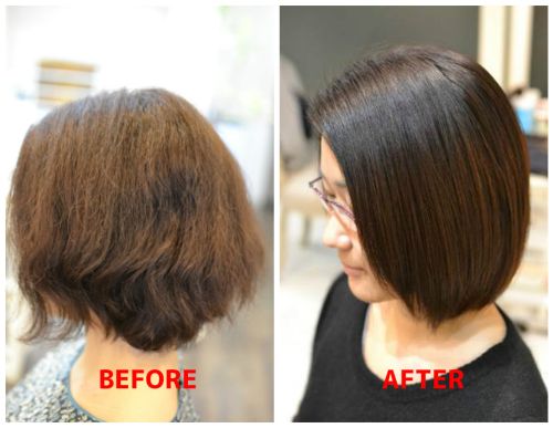 ビビリ修正後の経過：髪質改善の二つの役割