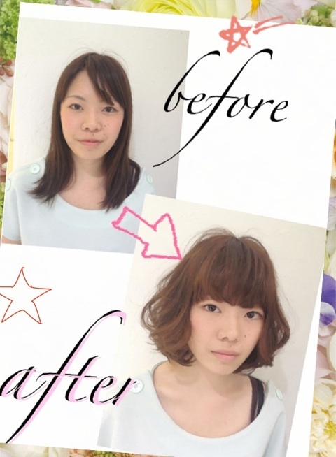 ほんの少しの髪のバランスで似合うし小顔に見える