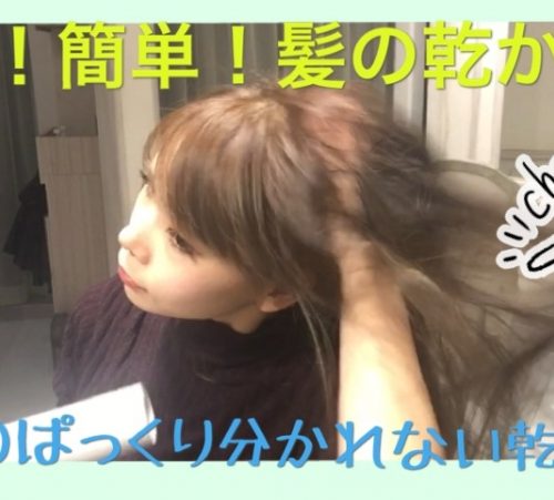 頭皮の乾燥を防ぐ髪の毛の乾かし方を動画で実践♪