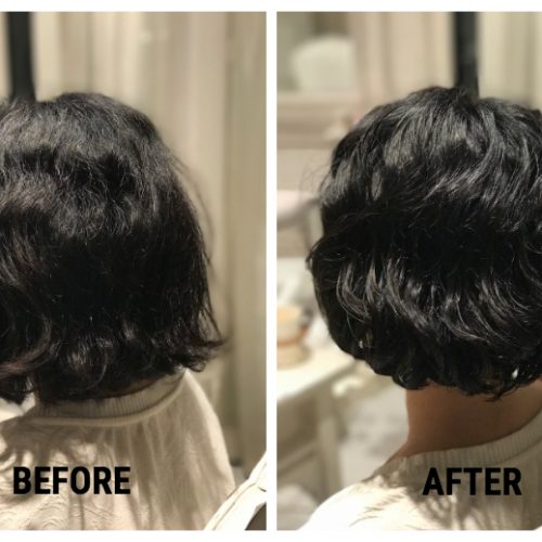 傷んで見えるくせ毛のクセを活かしたショートボブはツヤ感が大事!