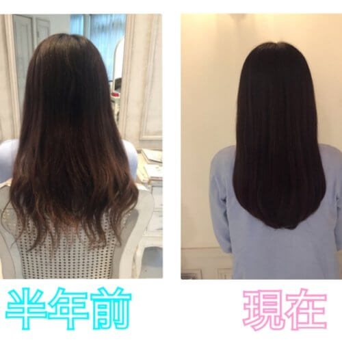 半年間でここまで綺麗に♡髪質改善&毛先調整カットでよりまとまりのある扱いやすい髪へ
