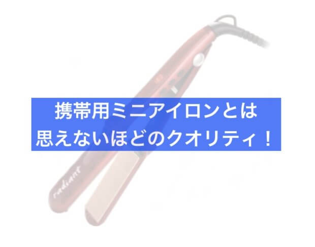 【クオリティの高さ】これって本当に携帯用ミニアイロン!?